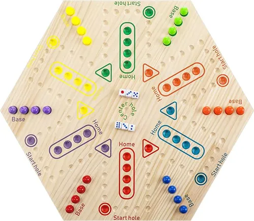 Vibrant Double-Sided Marble Board Game